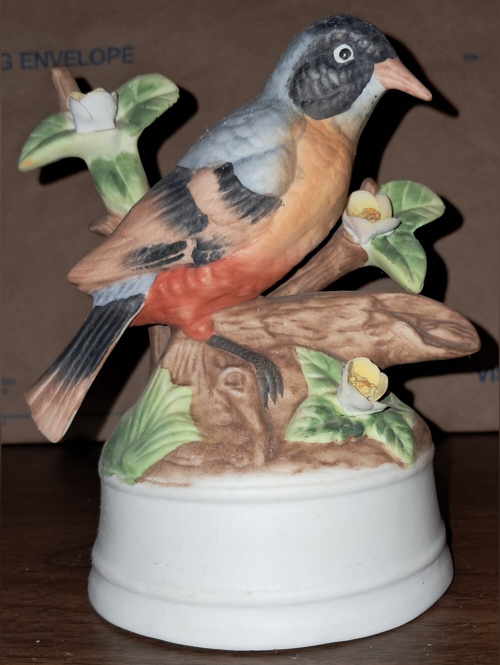 MILANO PORCELAIN SCULPTURE by EDA MANN BIRD on BRANCH MUSIC BOX